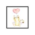 Picture of Heart Balloon Cheetah _GroupedProduct_Square_Mini_ _GroupedProduct_Square_Canvas_Framed_