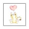 Picture of Heart Balloon Cheetah _GroupedProduct_Square_Mini_ _GroupedProduct_Square_Canvas_Framed_