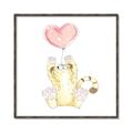 Picture of Heart Balloon Cheetah _GroupedProduct_Square_Mini_ _GroupedProduct_Square_Canvas_Framed_