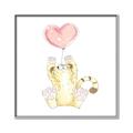 Picture of Heart Balloon Cheetah _GroupedProduct_Square_Mini_ _GroupedProduct_Square_Canvas_Framed_