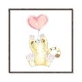 Picture of Heart Balloon Cheetah _GroupedProduct_Square_Mini_ _GroupedProduct_Square_Canvas_Framed_