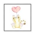 Picture of Heart Balloon Cheetah _GroupedProduct_Square_Mini_ _GroupedProduct_Square_Canvas_Framed_