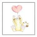 Picture of Heart Balloon Cheetah _GroupedProduct_Square_Mini_ _GroupedProduct_Square_Canvas_Framed_
