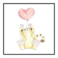 Picture of Heart Balloon Cheetah _GroupedProduct_Square_Mini_ _GroupedProduct_Square_Canvas_Framed_