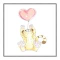 Picture of Heart Balloon Cheetah _GroupedProduct_Square_Mini_ _GroupedProduct_Square_Canvas_Framed_