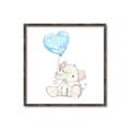 Picture of Heart Balloon Elephant _GroupedProduct_Square_Mini_ _GroupedProduct_Square_Canvas_Framed_