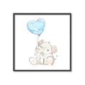Picture of Heart Balloon Elephant _GroupedProduct_Square_Mini_ _GroupedProduct_Square_Canvas_Framed_