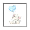 Picture of Heart Balloon Elephant _GroupedProduct_Square_Mini_ _GroupedProduct_Square_Canvas_Framed_