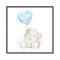 Picture of Heart Balloon Elephant _GroupedProduct_Square_Mini_ _GroupedProduct_Square_Canvas_Framed_