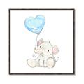 Picture of Heart Balloon Elephant _GroupedProduct_Square_Mini_ _GroupedProduct_Square_Canvas_Framed_