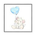 Picture of Heart Balloon Elephant _GroupedProduct_Square_Mini_ _GroupedProduct_Square_Canvas_Framed_