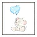 Picture of Heart Balloon Elephant _GroupedProduct_Square_Mini_ _GroupedProduct_Square_Canvas_Framed_