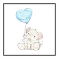 Picture of Heart Balloon Elephant _GroupedProduct_Square_Mini_ _GroupedProduct_Square_Canvas_Framed_