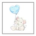Picture of Heart Balloon Elephant _GroupedProduct_Square_Mini_ _GroupedProduct_Square_Canvas_Framed_