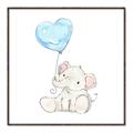Picture of Heart Balloon Elephant _GroupedProduct_Square_Mini_ _GroupedProduct_Square_Canvas_Framed_