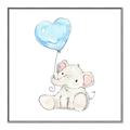 Picture of Heart Balloon Elephant _GroupedProduct_Square_Mini_ _GroupedProduct_Square_Canvas_Framed_