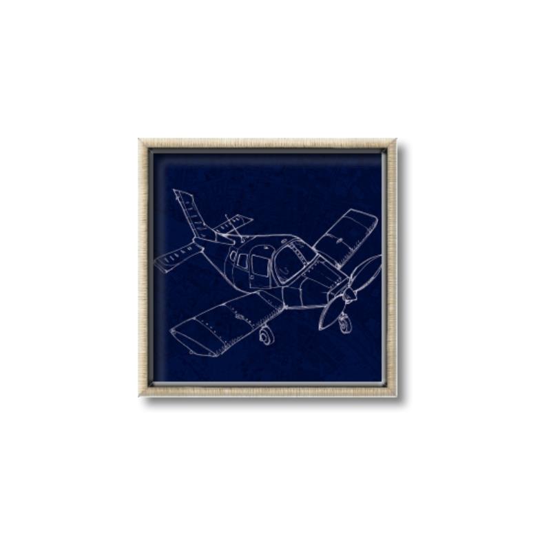 Picture of Airplane Navy I _GroupedProduct_Square_Mini_ _GroupedProduct_Square_Canvas_Framed_