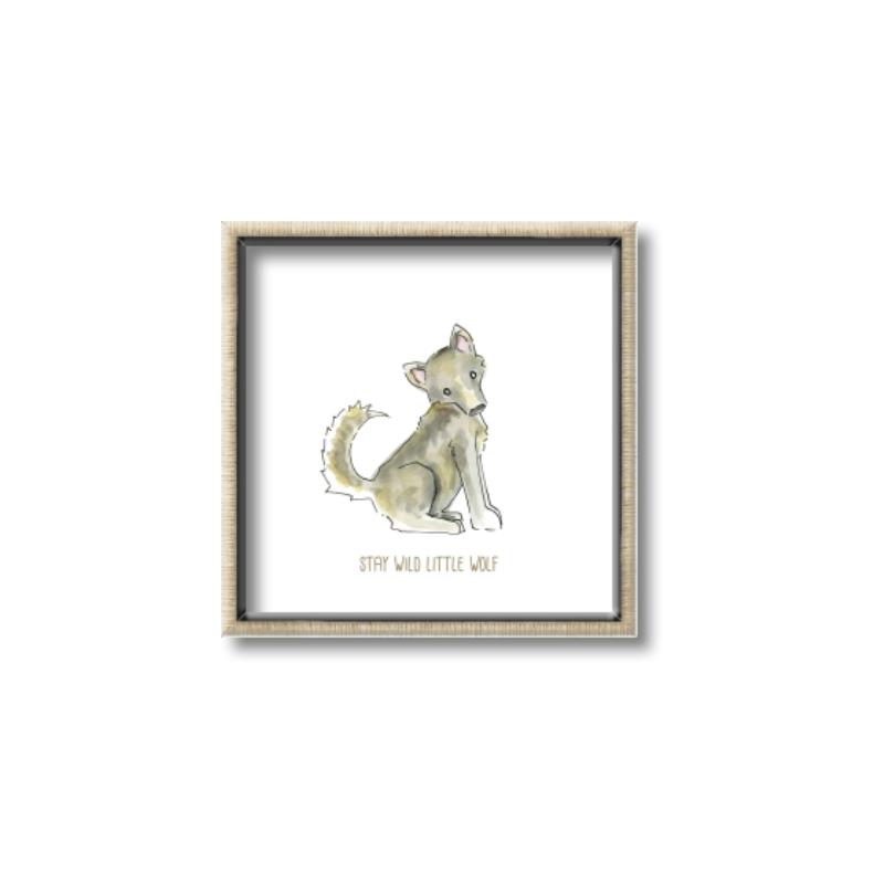 Picture of Stay Wild Wolf _GroupedProduct_Square_Mini_ _GroupedProduct_Square_Canvas_Framed_