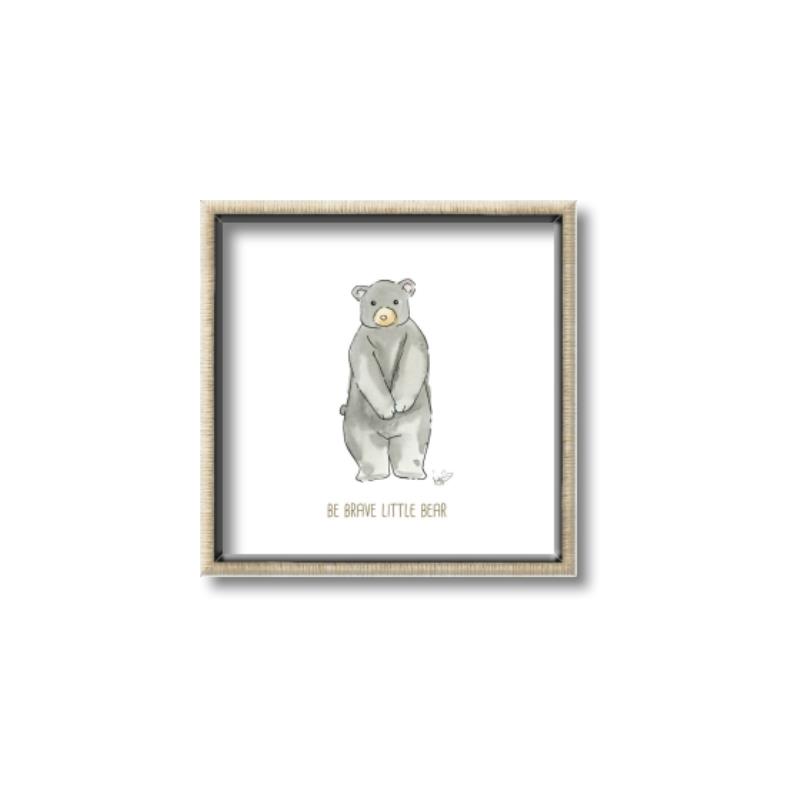 Picture of Be Brave Little Bear _GroupedProduct_Square_Mini_ _GroupedProduct_Square_Canvas_Framed_