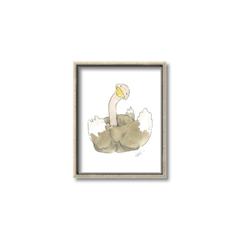 Picture of Silly Ostrich  _GroupedProduct_Rectangle_Portrait_Mini_ _GroupedProduct_Rectangle_Portrait_Canvas_Framed_