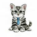 Picture of Fish Tie Kitty _GroupedProduct_Square_Mini_ _GroupedProduct_Square_Unframed_Print_Only_