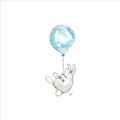 Picture of Blue Balloon _GroupedProduct_Square_Mini_ _GroupedProduct_Square_Unframed_Print_Only_