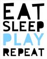Picture of Eat Sleep Play Repeat Blue _GroupedProduct_Rectangle_Portrait_Mini_ _GroupedProduct_Rectangle_Portrait_Unframed_Print_Only_
