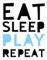 Picture of Eat Sleep Play Repeat Blue _GroupedProduct_Rectangle_Portrait_Mini_ _GroupedProduct_Rectangle_Portrait_Unframed_Print_Only_