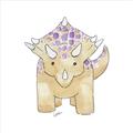 Picture of Baby Triceratops _GroupedProduct_Square_Mini_ _GroupedProduct_Square_Unframed_Print_Only_
