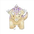 Picture of Baby Triceratops _GroupedProduct_Square_Mini_ _GroupedProduct_Square_Unframed_Print_Only_