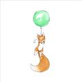 Picture of Balloon Fox _GroupedProduct_Square_Mini_ _GroupedProduct_Square_Unframed_Print_Only_