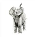 Picture of Little Elephant _GroupedProduct_Square_Mini_ _GroupedProduct_Square_Unframed_Print_Only_