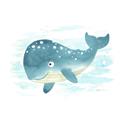 Picture of Baby Blue Whale _GroupedProduct_Square_Mini_ _GroupedProduct_Square_Unframed_Print_Only_