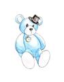 Picture of Blue Teddy _GroupedProduct_Rectangle_Portrait_Mini_ _GroupedProduct_Rectangle_Portrait_Unframed_Print_Only_