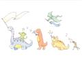Picture of Dino Parade I _GroupedProduct_Rectangle_Landscape_Mini_ _GroupedProduct_Rectangle_Landscape_Unframed_Print_Only_