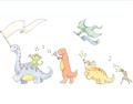 Picture of Dino Parade I _GroupedProduct_Rectangle_Landscape_Mini_ _GroupedProduct_Rectangle_Landscape_Unframed_Print_Only_