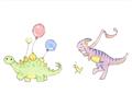 Picture of Dino Parade II _GroupedProduct_Rectangle_Landscape_Mini_ _GroupedProduct_Rectangle_Landscape_Unframed_Print_Only_