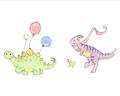 Picture of Dino Parade II _GroupedProduct_Rectangle_Landscape_Mini_ _GroupedProduct_Rectangle_Landscape_Unframed_Print_Only_