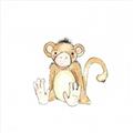 Picture of Baby Monkey _GroupedProduct_Square_Mini_ _GroupedProduct_Square_Unframed_Print_Only_