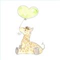 Picture of Heart Balloon Giraffe _GroupedProduct_Square_Mini_ _GroupedProduct_Square_Unframed_Print_Only_