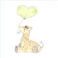 Picture of Heart Balloon Giraffe _GroupedProduct_Square_Mini_ _GroupedProduct_Square_Unframed_Print_Only_