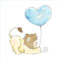 Picture of Heart Balloon Lion _GroupedProduct_Square_Mini_ _GroupedProduct_Square_Unframed_Print_Only_