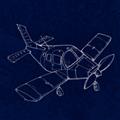 Picture of Airplane Navy I _GroupedProduct_Square_Mini_ _GroupedProduct_Square_Unframed_Print_Only_