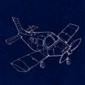 Picture of Airplane Navy I _GroupedProduct_Square_Mini_ _GroupedProduct_Square_Unframed_Print_Only_