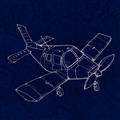 Picture of Airplane Navy I _GroupedProduct_Square_Mini_ _GroupedProduct_Square_Unframed_Print_Only_