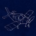 Picture of Airplane Navy I _GroupedProduct_Square_Mini_ _GroupedProduct_Square_Unframed_Print_Only_