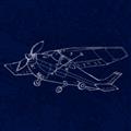 Picture of Airplane Navy II _GroupedProduct_Square_Mini_ _GroupedProduct_Square_Unframed_Print_Only_