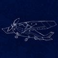 Picture of Airplane Navy II _GroupedProduct_Square_Mini_ _GroupedProduct_Square_Unframed_Print_Only_