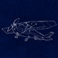 Picture of Airplane Navy II _GroupedProduct_Square_Mini_ _GroupedProduct_Square_Unframed_Print_Only_