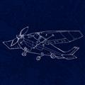 Picture of Airplane Navy II _GroupedProduct_Square_Mini_ _GroupedProduct_Square_Unframed_Print_Only_